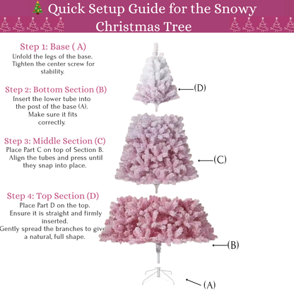 Luxury Pre-Lit Pink Christmas Tree