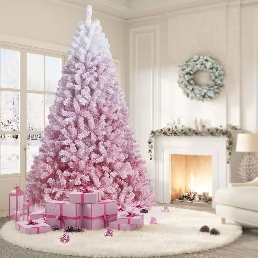 Luxury Pre-Lit Pink Christmas Tree